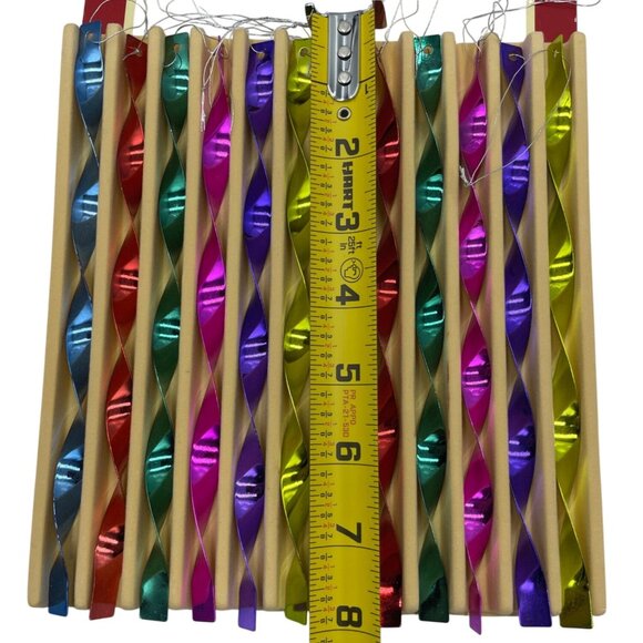 Shiny-Brite 12 Metal Christmas Tree Diamond Icicles Vintage American 1940s Desig - Picture 6 of 15